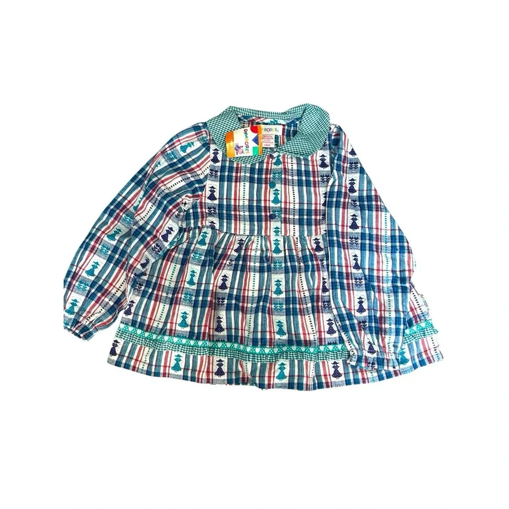 Gymboree Rainbow Tag Vintage Dress Plaid Large Cotton NWT 3-4 Years